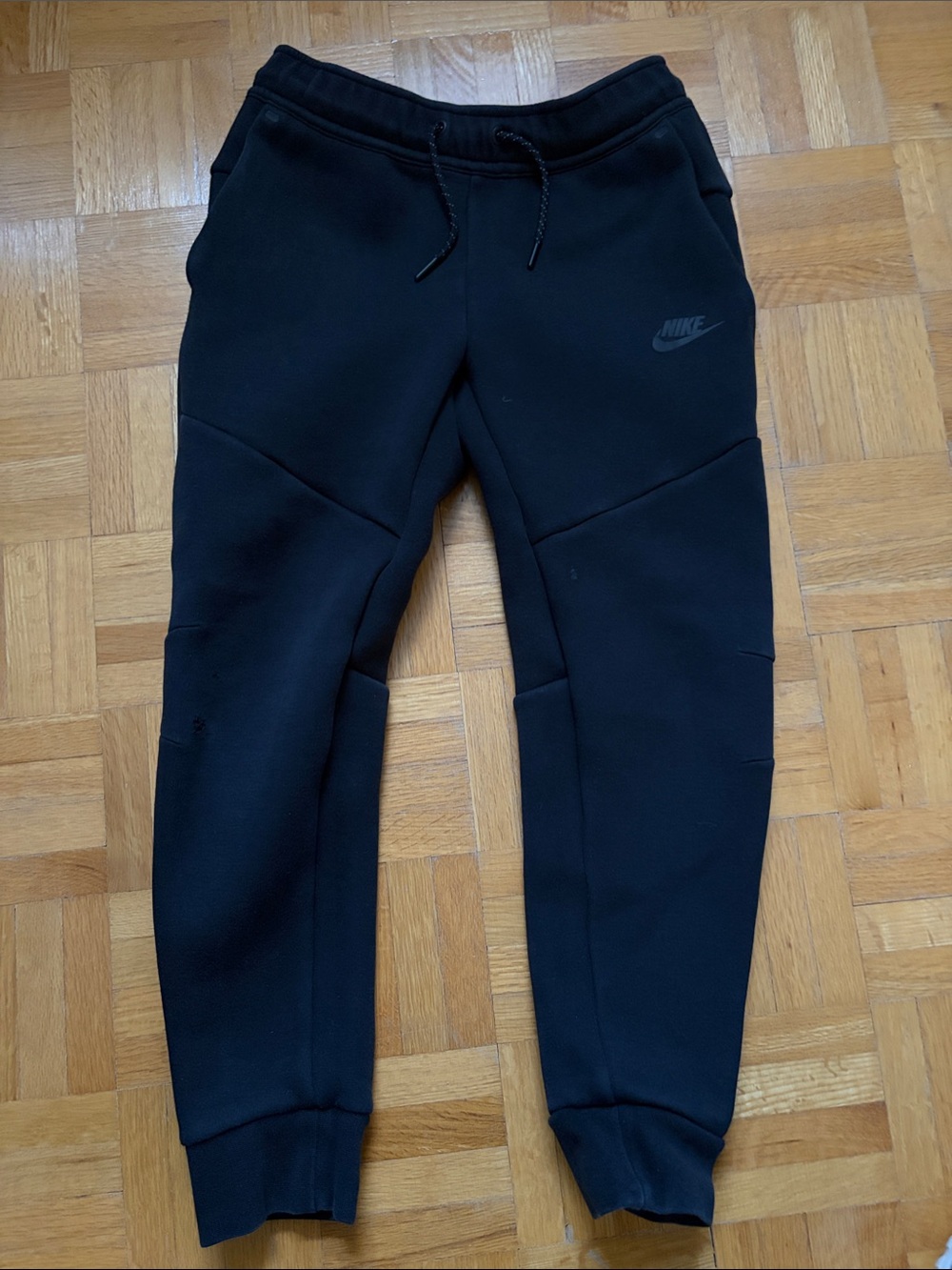 Nike Tech Kids Black Tech Fleece-Lined Jogger Sweatpants